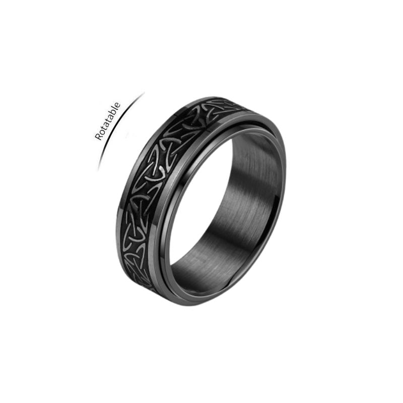 Anxiety Ring Rotierende Keltische Schwarze Ring
