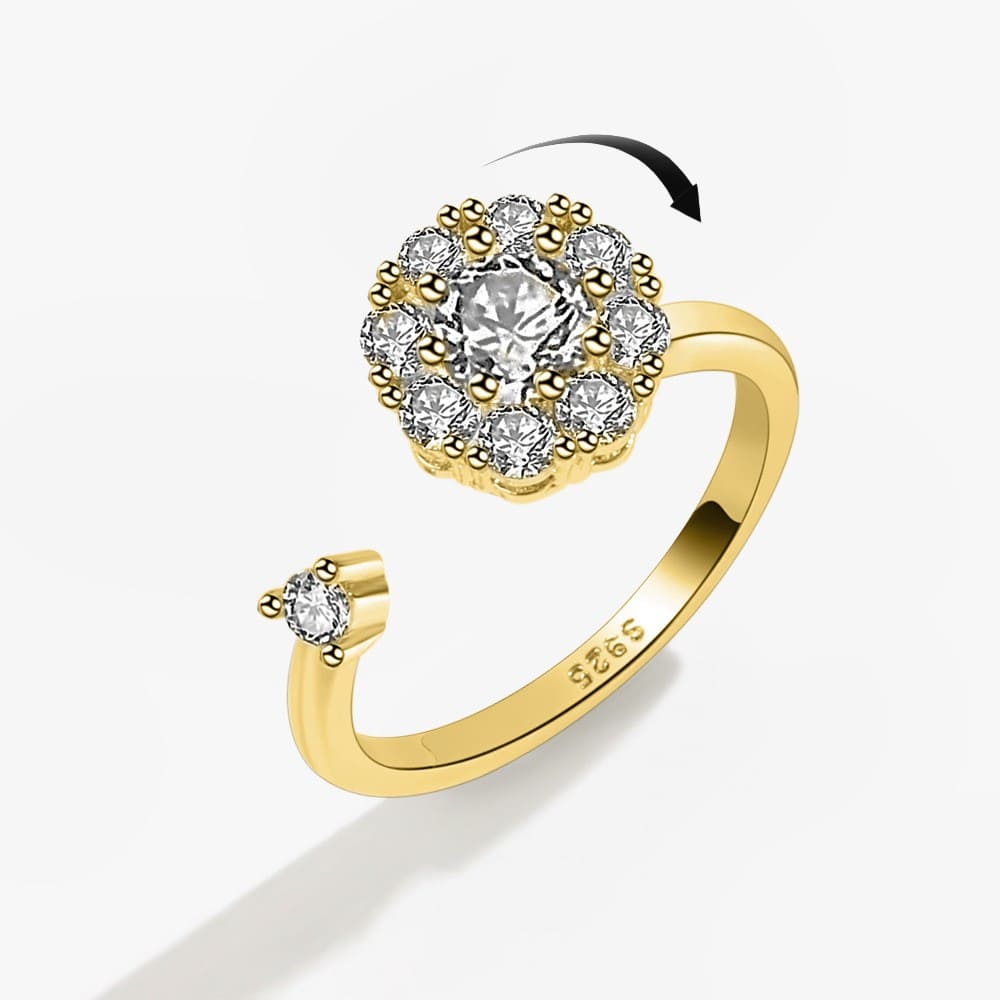Anxiety Ring aus Schickem Gold