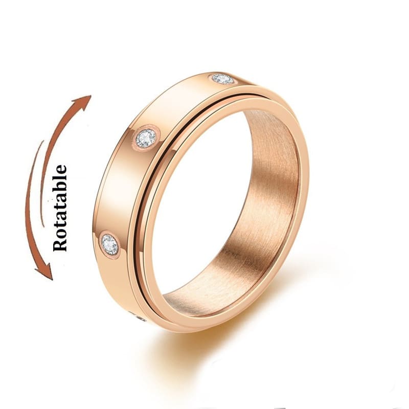 Anxiety Ring Rotierender Eleganter Kupferring