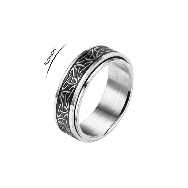 Anxiety Ring Keltischer Drehbarer Silberring