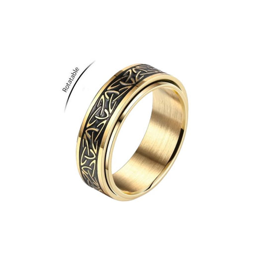 Celtische Rotierende Anxiety Ring aus Gold