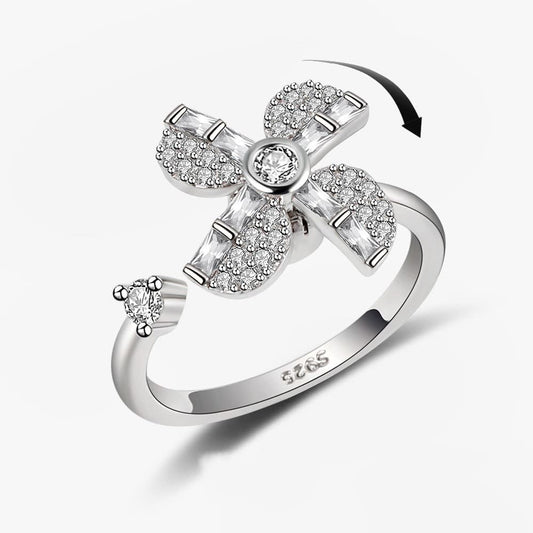 Anxiety Ring Florale Glänzend