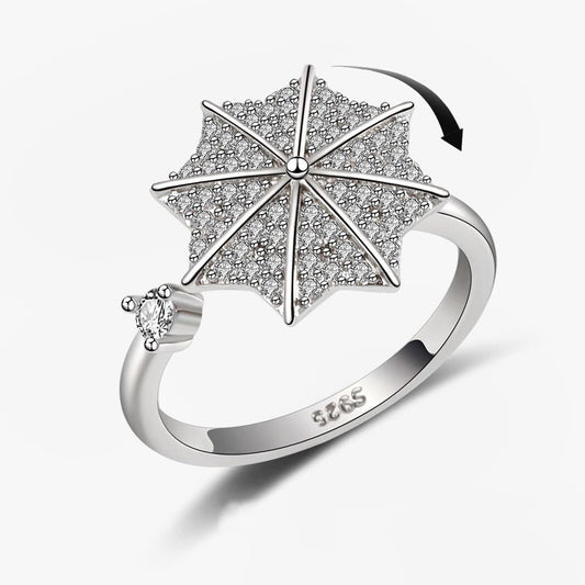 Anxiety Ring Drehende Silberfarben