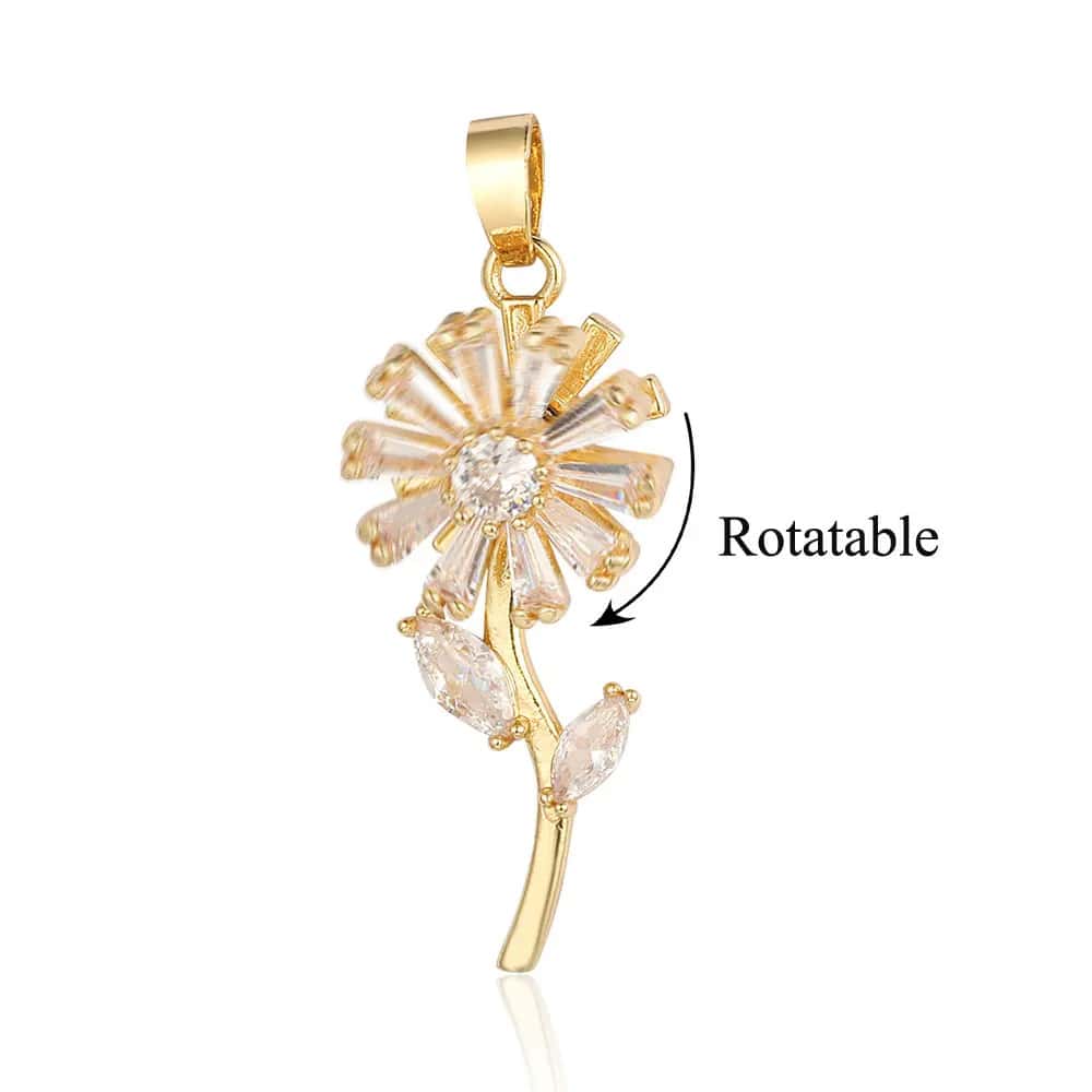 Halskette Anti Stress Blume Elegant