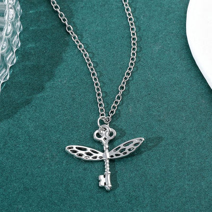 Halskette Anti Stress Fliegender Schlüssel in Silber