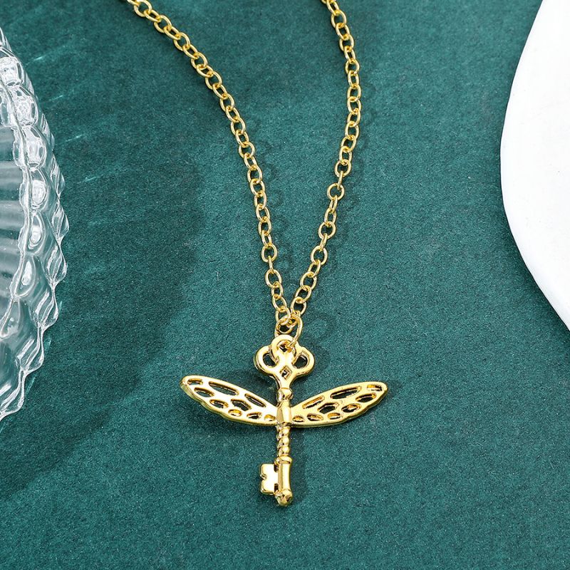 Halskette Anti Stress Schlüssel Anhänger in Gold