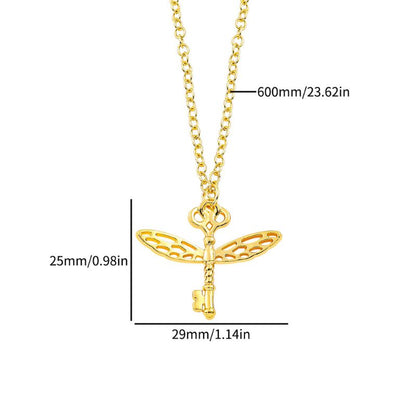 Halskette Anti Stress Schlüssel Anhänger in Gold
