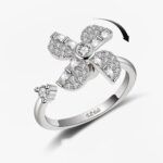 Anxiety Ring Florale Glänzend