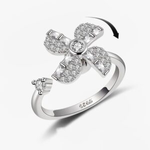 Anxiety Ring Florale Glänzend