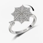 Anxiety Ring Drehende Silberfarben
