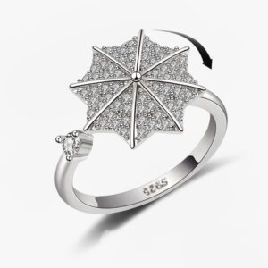 Anxiety Ring Drehende Silberfarben