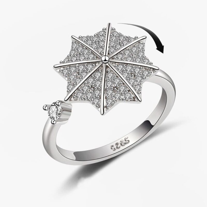 Anxiety Ring Drehende Silberfarben