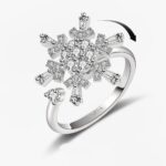 Anxiety Ring Schneeflocke Glänzend