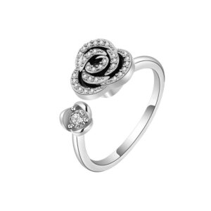 Anxiety Ring Blumige Glänzend