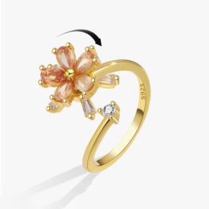 Anxiety Ring Elegante Blütenpracht Gold