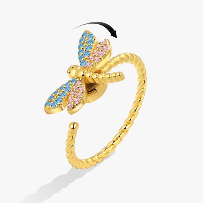Anxiety Ring Libellule Leuchtend