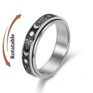Anxiety Ring Mondförmiger Drehender Anti-Stress-Ring