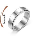 Anxiety Ring Rotierende Silber Anti-Stress Ring