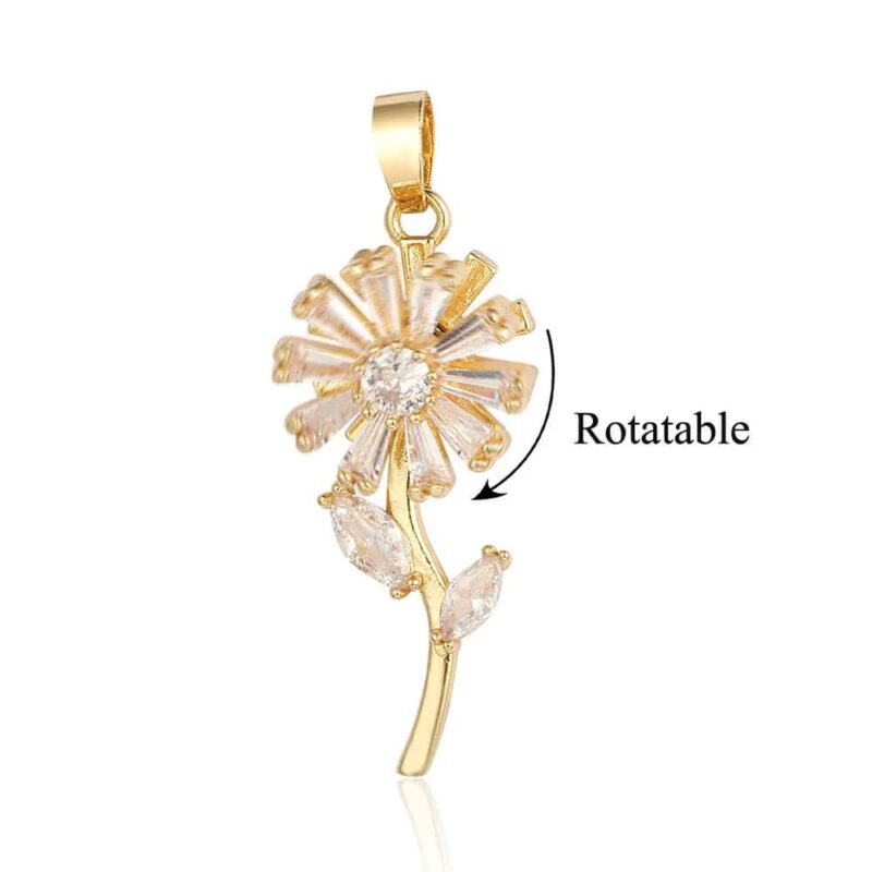 Halskette Anti Stress Blume Elegant – Bild 2